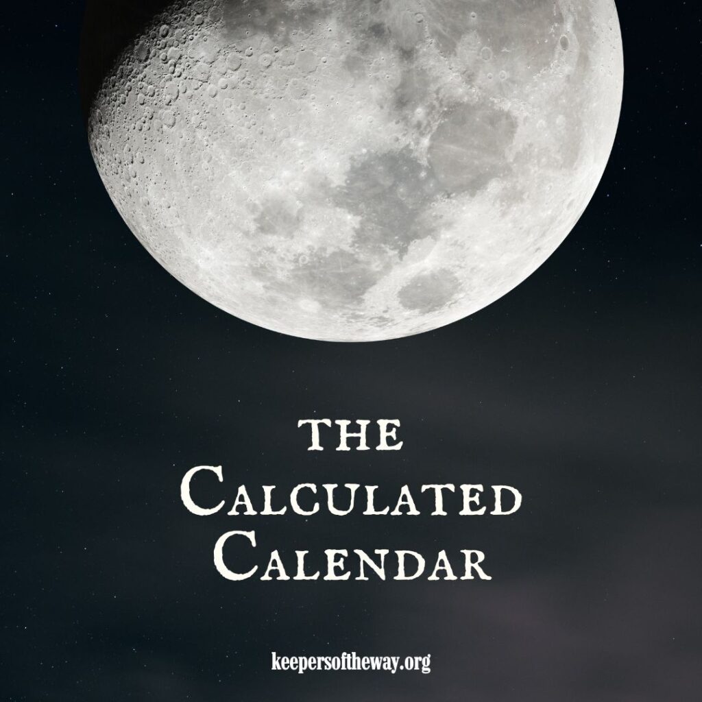 Moon with words The Calculated Calendar